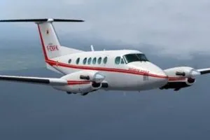 beechcraft King air 200 en vol 